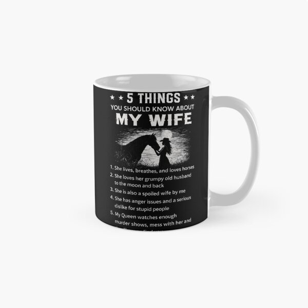 Item preview, 5 Things You Should Know About My Wife Horse Lover designed and sold by justinhmorton.