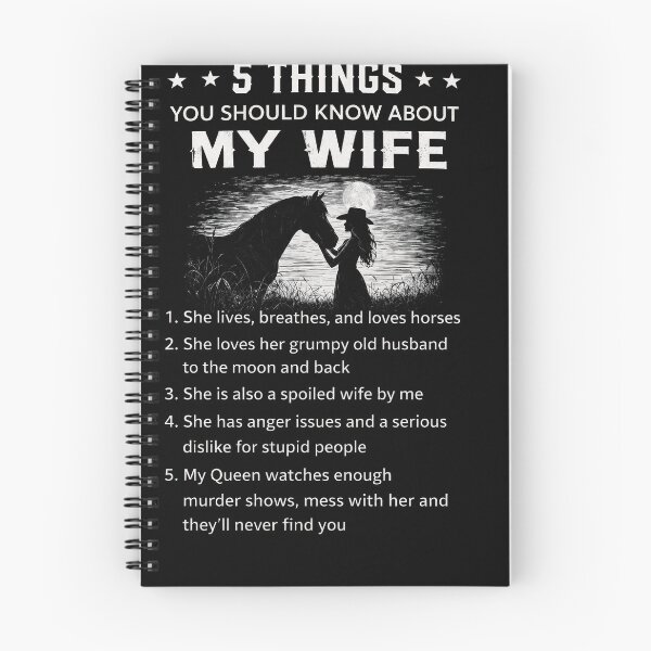 Item preview, 5 Things You Should Know About My Wife Horse Lover designed and sold by justinhmorton.