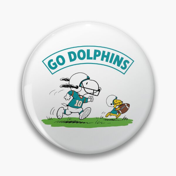 Item preview, Snoopy & Woodstock Miami Dolphins Football Retro F599 designed and sold by GLUVY-THEME.
