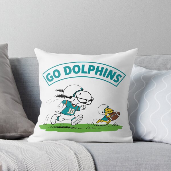 Item preview, Snoopy & Woodstock Miami Dolphins Football Retro F599 designed and sold by GLUVY-THEME.