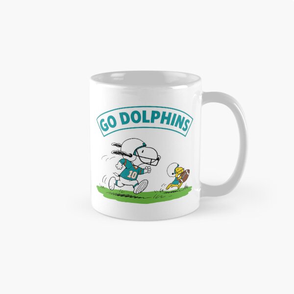Item preview, Snoopy & Woodstock Miami Dolphins Football Retro F599 designed and sold by GLUVY-THEME.