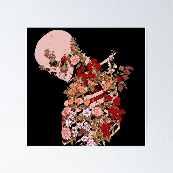 Item preview, Floral Skeleton Torso designed and sold by pinkcee.