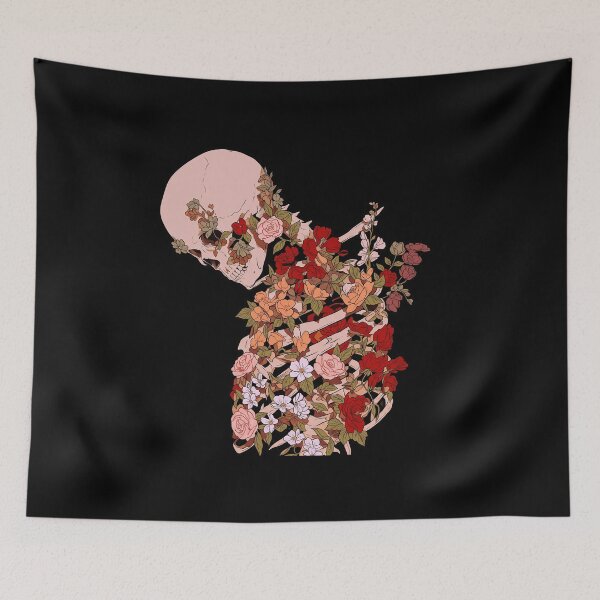 Item preview, Floral Skeleton Torso designed and sold by pinkcee.