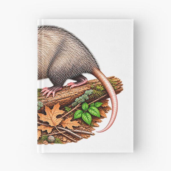 Item preview, Virginia Opossum on Forest Log Illustration designed and sold by ZayCreates.
