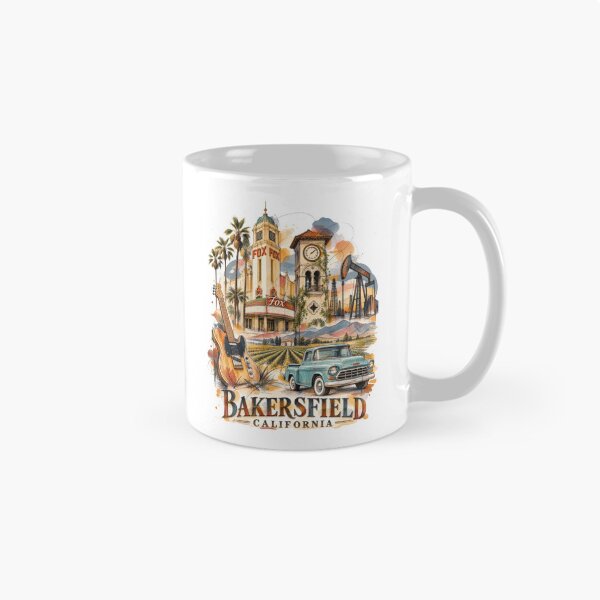 Item preview, Bakersfield California — Ink and Watercolor Style Travel Art designed and sold by Russell Thorne.