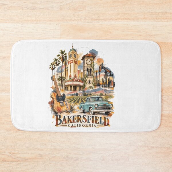 Item preview, Bakersfield California — Ink and Watercolor Style Travel Art designed and sold by Russell Thorne.