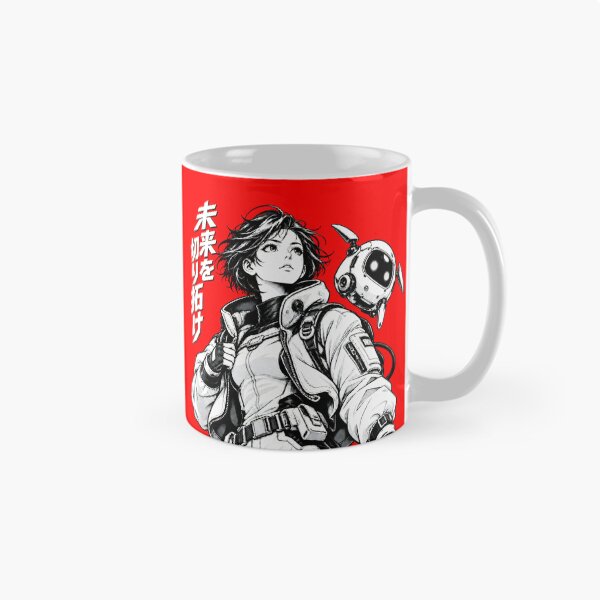 Item preview, Cyberpunk Anime Girl and Robot | 未来を切り拓け designed and sold by Masha_D.