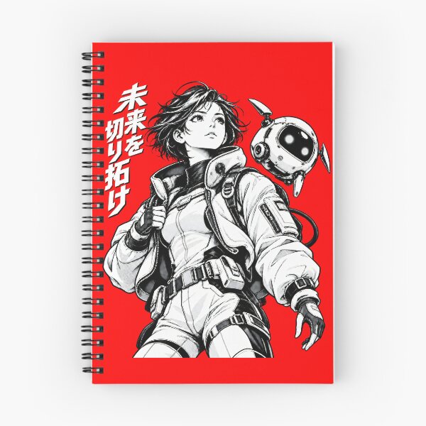 Item preview, Cyberpunk Anime Girl and Robot | 未来を切り拓け designed and sold by Masha_D.