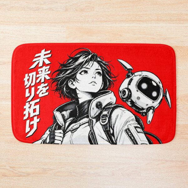 Item preview, Cyberpunk Anime Girl and Robot | 未来を切り拓け designed and sold by Masha_D.