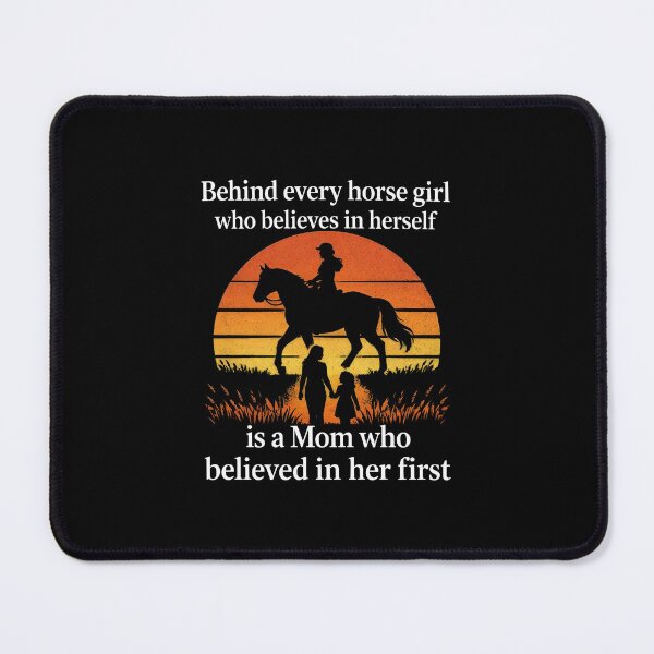 Item preview, Horse Mom Behind Every Horse Girl Retro Sunset designed and sold by justinhmorton.