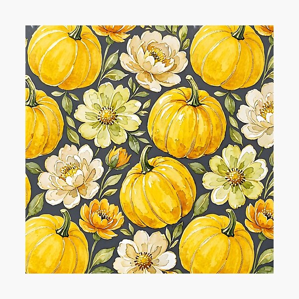 Item preview, Pumpkin with Flowers designed and sold by GraphicsClub.