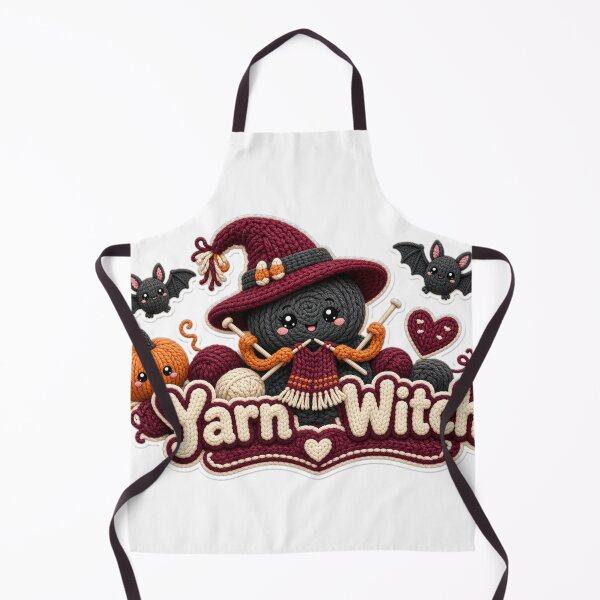 Item preview, Knitter Halloween Yarn Witch Cute Knitting designed and sold by Soft Merch.
