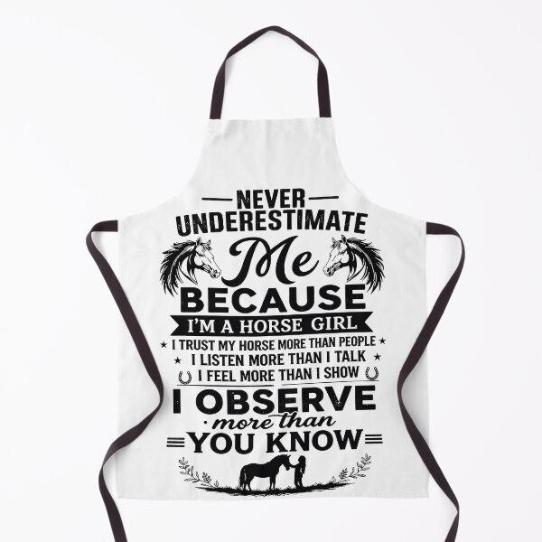 Item preview, Never Underestimate A Horse Girl Equestrian Quote designed and sold by justinhmorton.