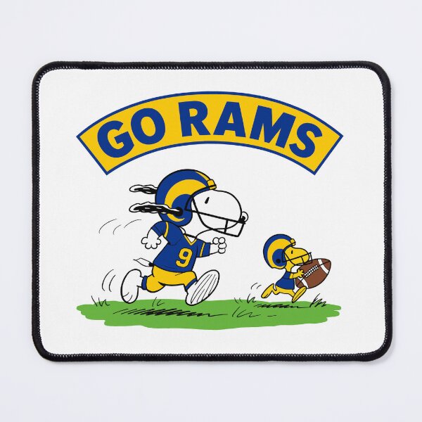 Item preview, Snoopy & Woodstock Los Angeles Rams Football Retro F601 designed and sold by GLUVY-THEME.