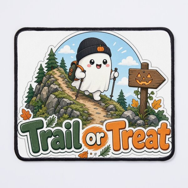 Item preview, Hiker Halloween Trail or Treat Mountain Ghost designed and sold by Soft Merch.