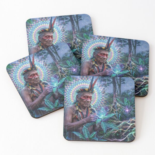Item preview, Spirit of the Jaguar · Sacred Medicine and Spiritual Psychedelic Art · Sacred Threshold designed and sold by RoninGangStudio.