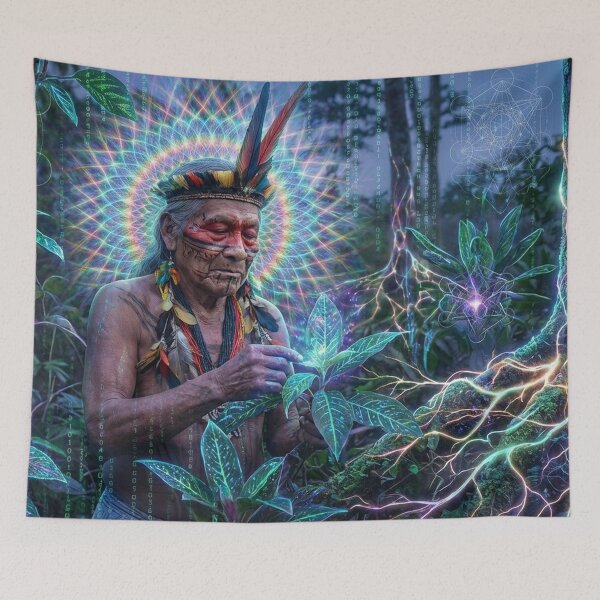 Item preview, Spirit of the Jaguar · Sacred Medicine and Spiritual Psychedelic Art · Sacred Threshold designed and sold by RoninGangStudio.