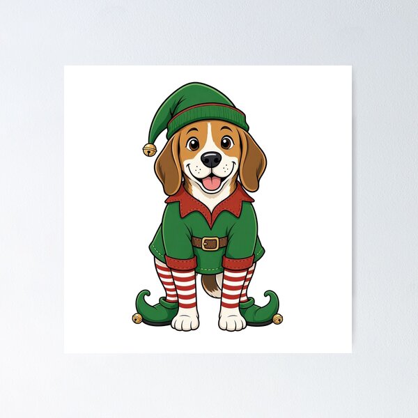 Item preview, Santa's Little Helper Dog designed and sold by DogTiredbyPeter.