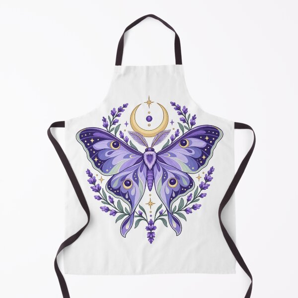 Item preview, Purple Celestial Moth with Crescent Moon and Lavender designed and sold by skyartdesign.