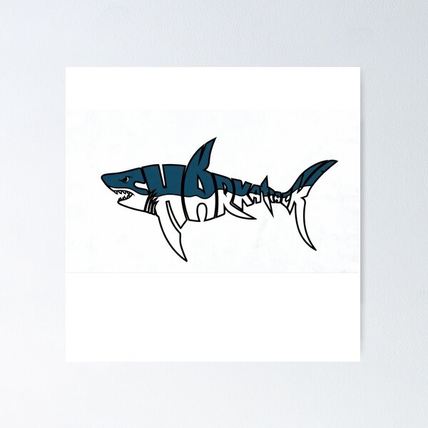 Item preview, Shark attack Typography designed and sold by andreisky.