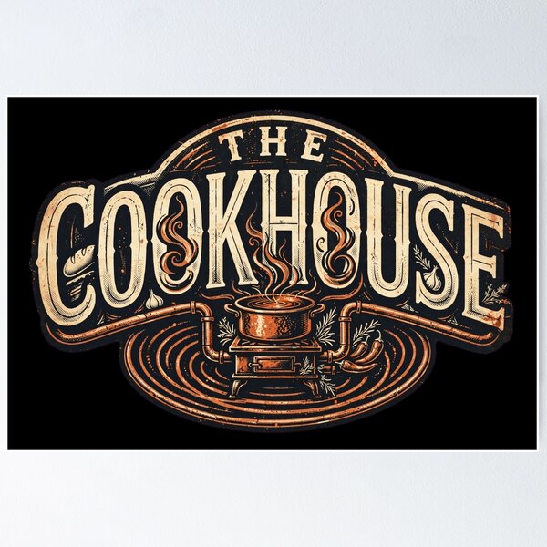 Item preview, The Cookhouse Design, Chef Artwork, Cook Design, Cooking Graphic, Culinary Art, Kitchen Culture, Chef Gift, Cook Gift, Professional Cooking, Restaurant Kitchen, Chef Life, Food Lover. designed and sold by Typologystudios.