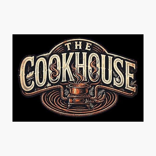 Item preview, The Cookhouse Design, Chef Artwork, Cook Design, Cooking Graphic, Culinary Art, Kitchen Culture, Chef Gift, Cook Gift, Professional Cooking, Restaurant Kitchen, Chef Life, Food Lover. designed and sold by Typologystudios.