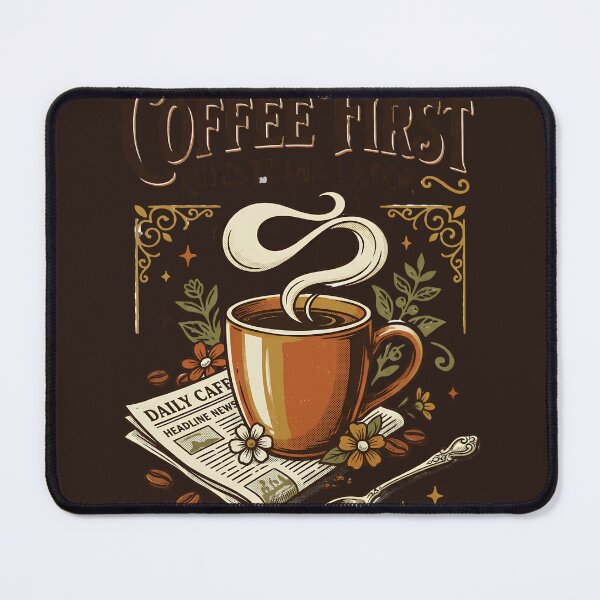 Item preview, Coffee First, Questions Later – Vintage Coffee Lover designed and sold by Origamoart.
