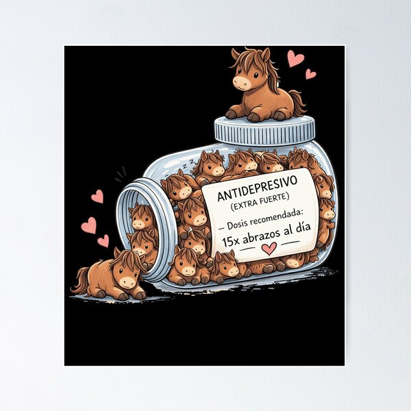 Item preview, Antidepresivo Extra Fuerte Frasco de Ponis Kawaii designed and sold by justinhmorton.