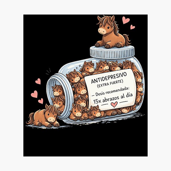 Item preview, Antidepresivo Extra Fuerte Frasco de Ponis Kawaii designed and sold by justinhmorton.