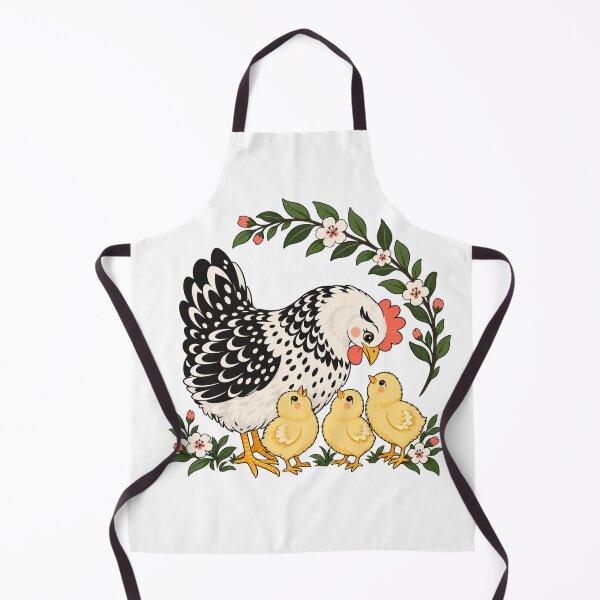 Item preview, Mother Hen and Chicks in a Floral Wreath designed and sold by skyartdesign.