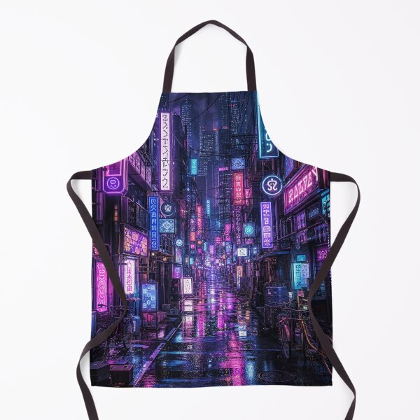 Item preview, Cyberpunk Tokyo Neon Alleyway Japanese Night Street Art designed and sold by vekotpu.