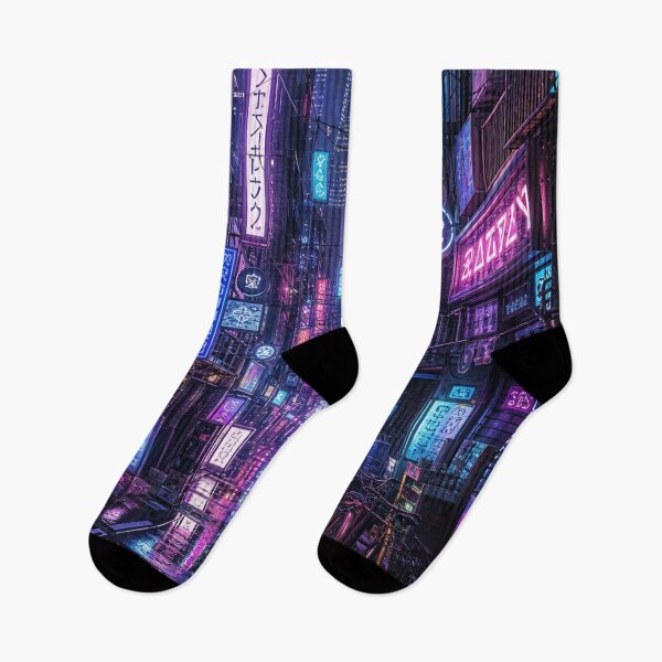 Item preview, Cyberpunk Tokyo Neon Alleyway Japanese Night Street Art designed and sold by vekotpu.