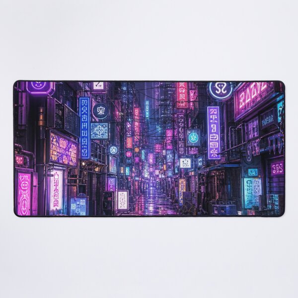 Item preview, Cyberpunk Tokyo Neon Alleyway Japanese Night Street Art designed and sold by vekotpu.