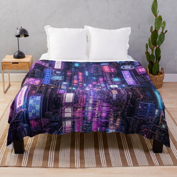 Item preview, Cyberpunk Tokyo Neon Alleyway Japanese Night Street Art designed and sold by vekotpu.