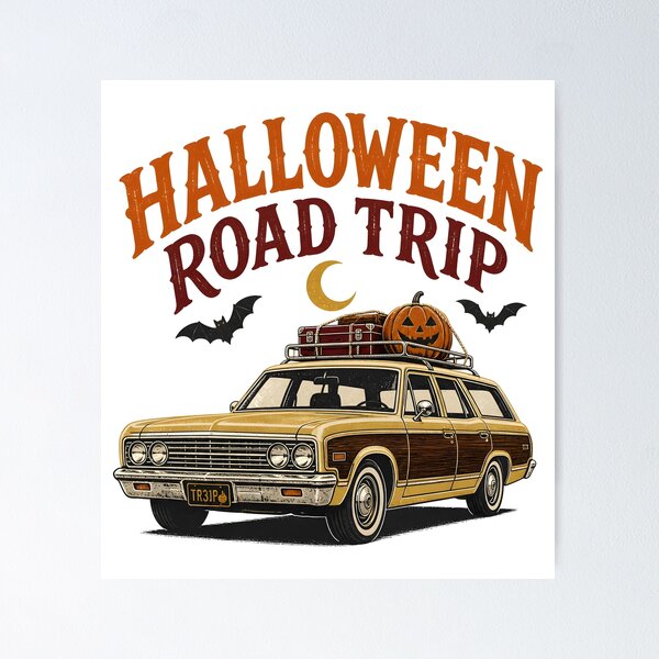 Item preview, Halloween Road Trip Vintage Car Autumn Drive Spooky Gift designed and sold by RoyesButler.