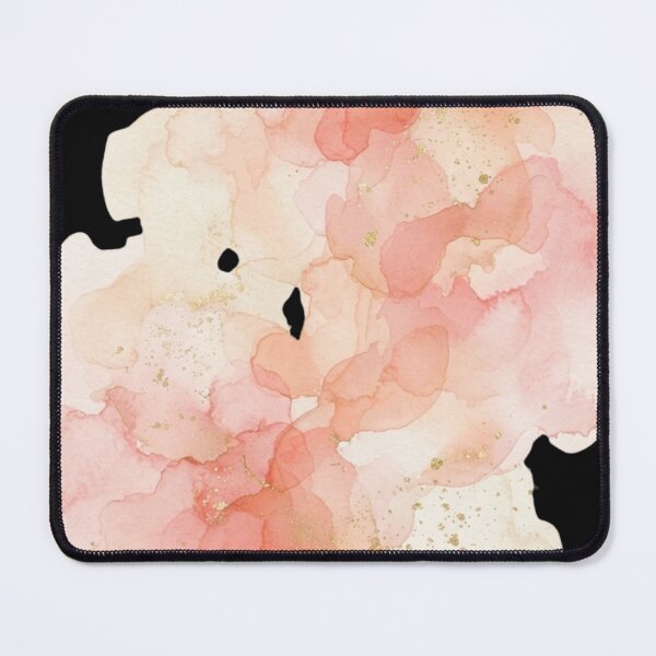 Item preview, Blush Pink Peach Watercolor Gold Foil Abstract designed and sold by bvdesignart.