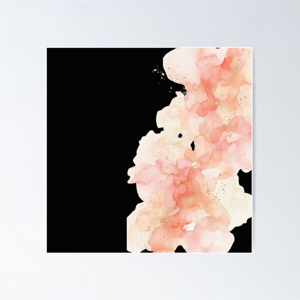 Item preview, Blush Pink Peach Watercolor Gold Foil Abstract designed and sold by bvdesignart.