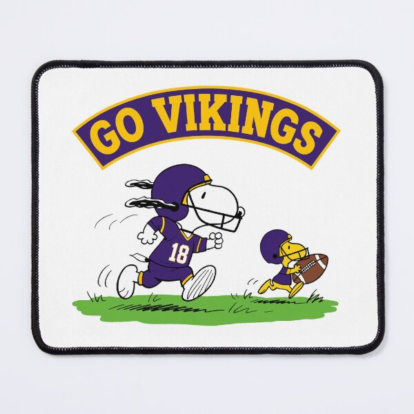Item preview, Snoopy & Woodstock Minnesota Vikings Football Retro F604 designed and sold by GLUVY-THEME.