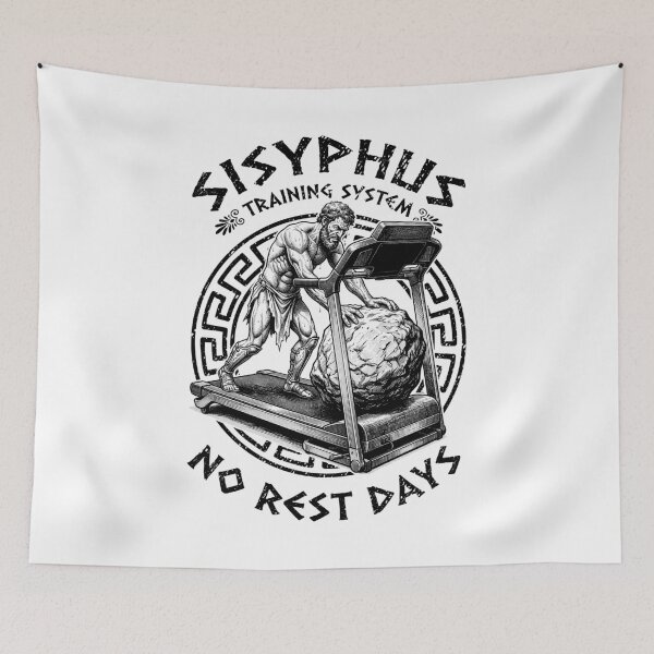 Item preview, Sisyphus Cardio Treadmill No Rest Days Greek Mythology Gym designed and sold by GrandeDuc.