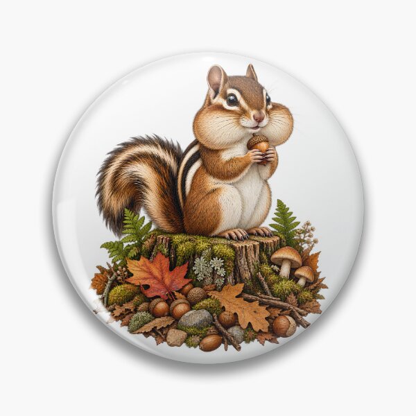 Item preview, Chubby Cheek Chipmunk Autumn Forager designed and sold by ZayCreates.