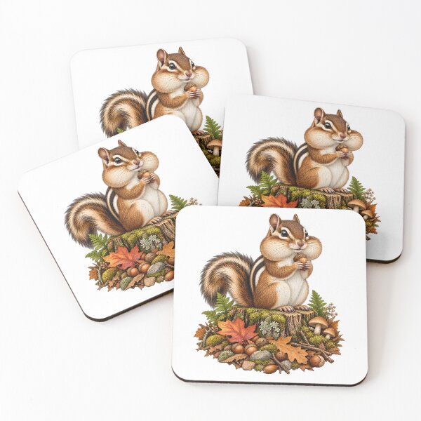 Item preview, Chubby Cheek Chipmunk Autumn Forager designed and sold by ZayCreates.