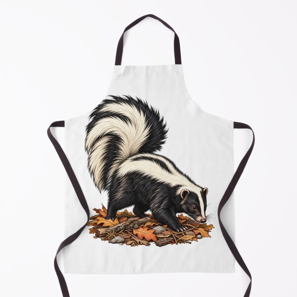 Item preview, Realistic Striped Skunk Forest Forager Wildlife Illustration designed and sold by ZayCreates.