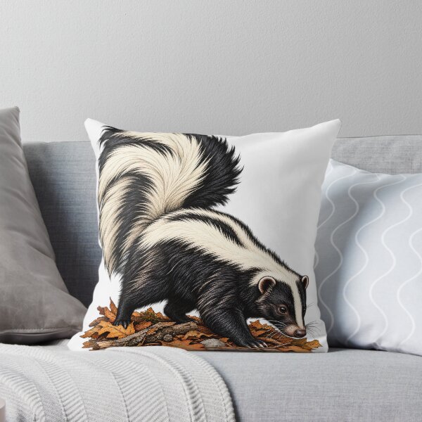 Item preview, Realistic Striped Skunk Forest Forager Wildlife Illustration designed and sold by ZayCreates.