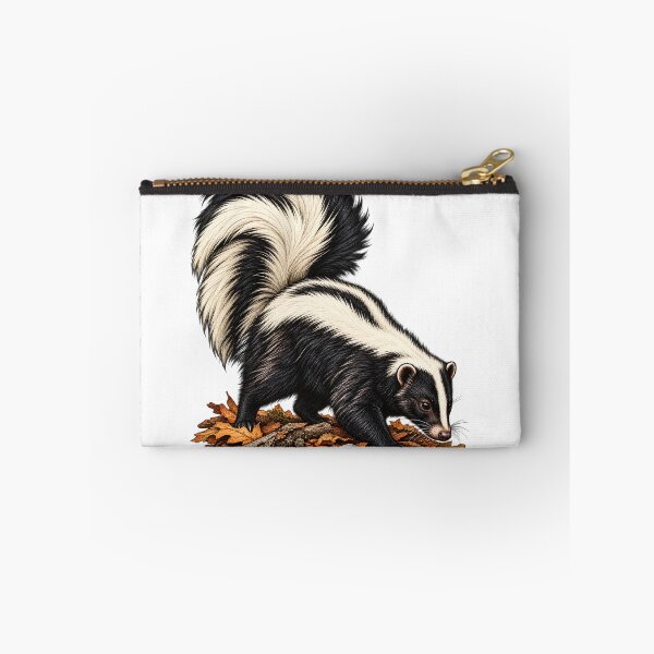 Item preview, Realistic Striped Skunk Forest Forager Wildlife Illustration designed and sold by ZayCreates.