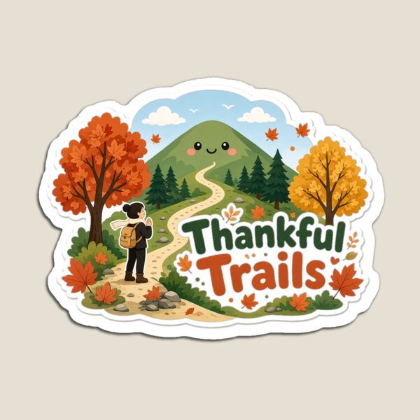 Artikelvorschau, Hiker Thanksgiving Thankful Trails Fall Hiking entworfen und verkauft von Soft Merch.