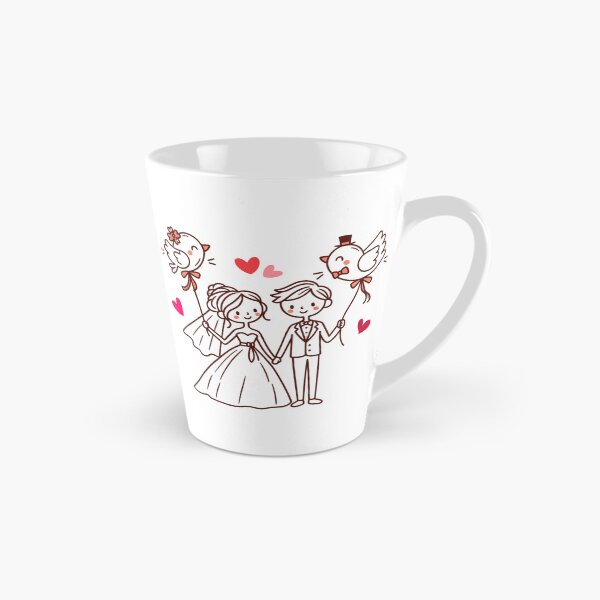 Item preview, Cute Wedding Couple with Love Bird Balloons designed and sold by Nicha Studio.