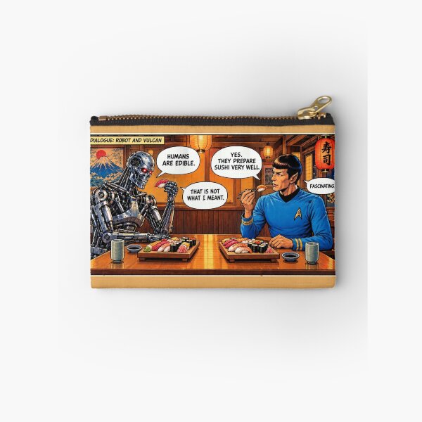 Item preview, Robot and Alien Sushi Dinner Funny Comic Dialogue designed and sold by SammyMorry.