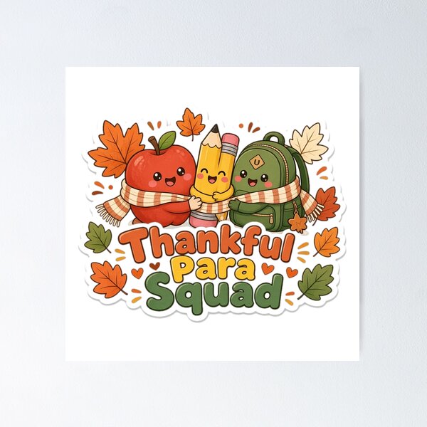 Item preview, Paraprofessional Thanksgiving Thankful Para Squad designed and sold by Soft Merch.
