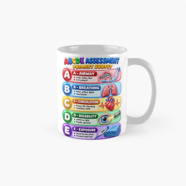 Item preview, ABCDE Assessment 3D Study Aid Nursing Student Sticker designed and sold by isokinetic.