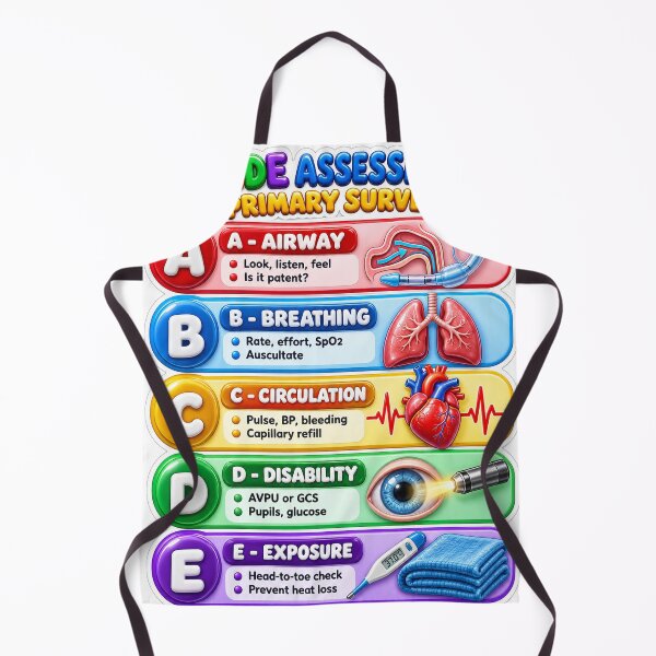 Item preview, ABCDE Assessment 3D Study Aid Nursing Student Sticker designed and sold by isokinetic.
